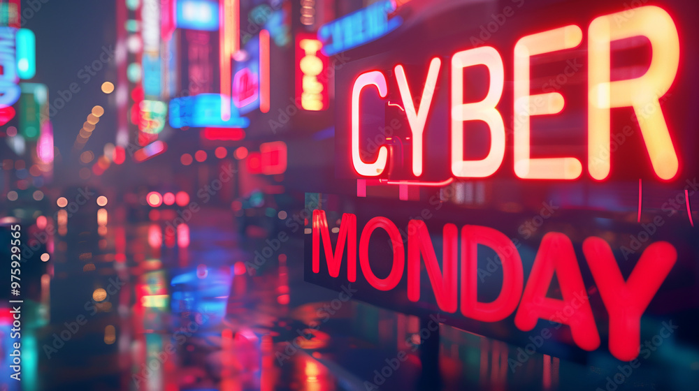 a banner for a marketplace with big bold text CYBER MONDAY a banner for a marketplace with big bold text CYBER MONDAY