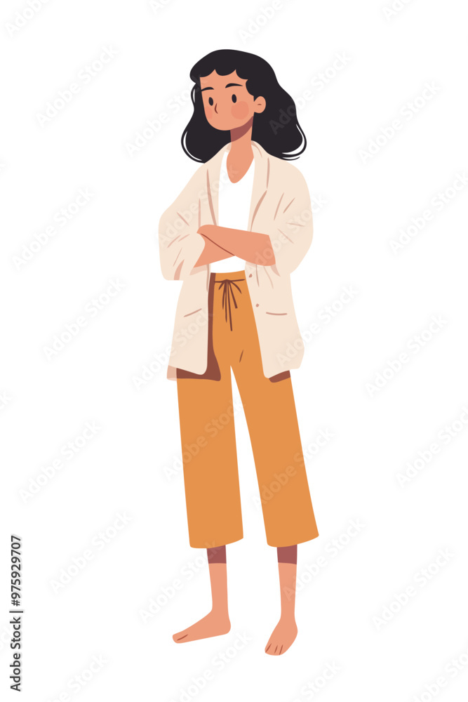 Fototapeta premium A woman wearing a high fashion outfit