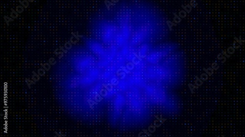 Transparente blaue Form.