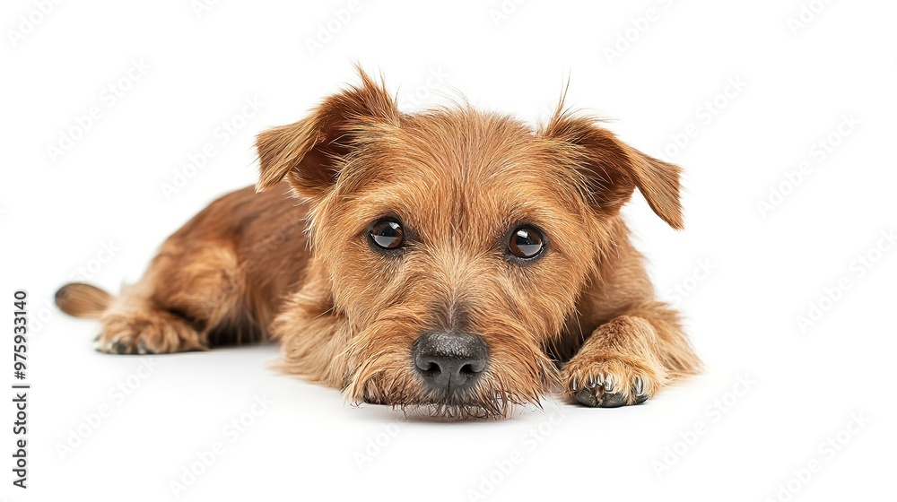 Toto dog on white background 