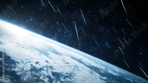 Mesosphere with Meteor Trails photo