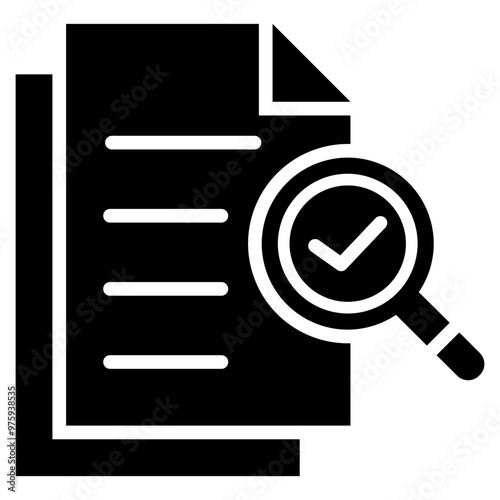 Assessment icon with glyph style