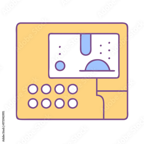 Sensory Room Icon in Blue, Lavender, and Peach Tones