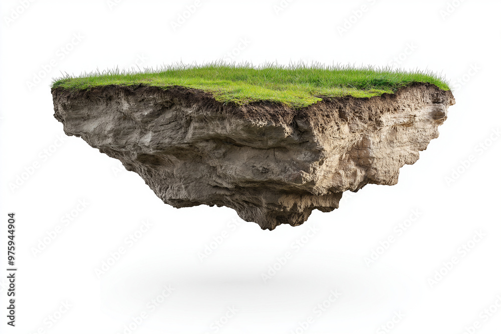 Floating island on a white background Floating island on a white background