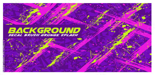 joker purple lime grunge brush stripes decal background gaming striking banner