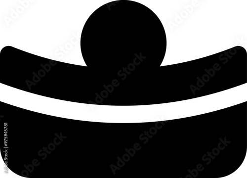 UI concave Vector Icon Illustration. Glyph Style