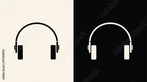 minimalist headphone  vector icon