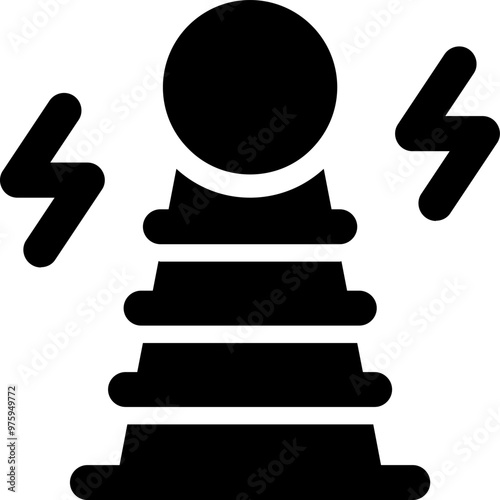 UI tesla Vector Icon Illustration. Glyph Style