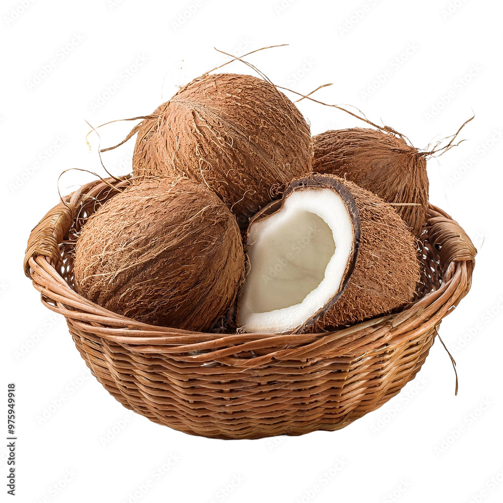 Coconut Isolated On A Transparent Background