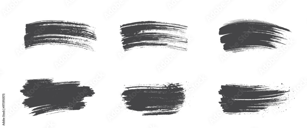 black brush stroke set. grunge abstract ink designs. isolated vector images for graphic design black brush stroke set. grunge abstract ink designs. isolated vector images for graphic design
