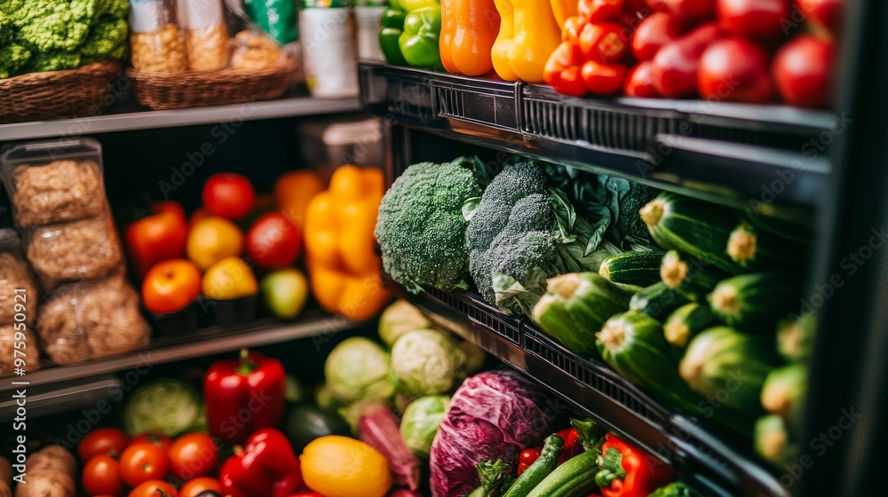 a refrigerator stocked with fresh produce, knowledge of nutrition and health, organic food, and diet principles. a refrigerator stocked with fresh produce, knowledge of nutrition and health, organic food, and diet principles.
