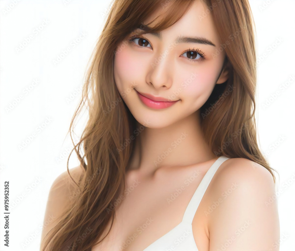 白い水着の美女 白い水着の美女