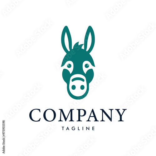 donkey logo vector illustration