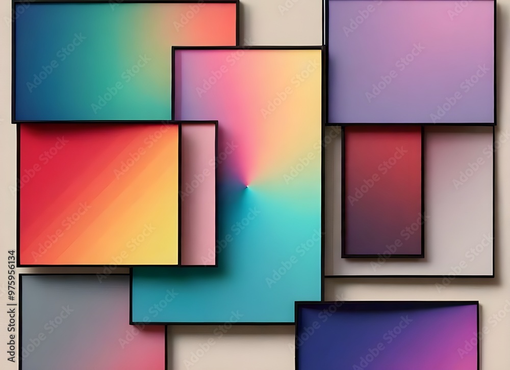 Fototapeta premium abstract background with squares