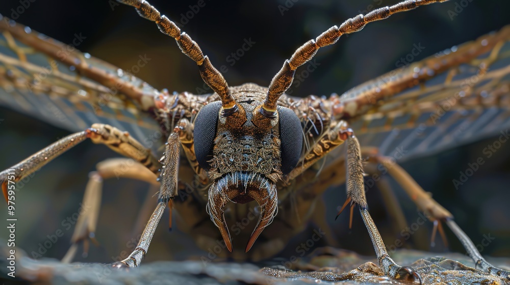 Fototapeta premium Dobsonfly close up wallpaper