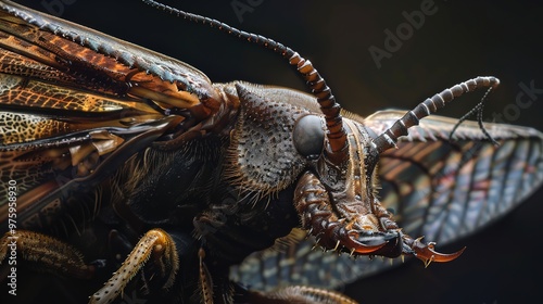 Dobsonfly close up wallpaper photo