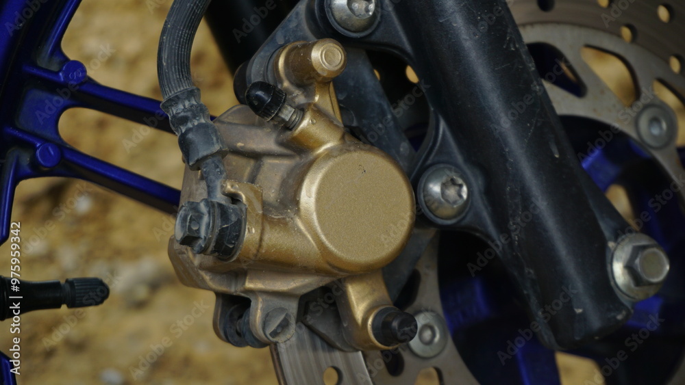 Close-Up of a Motorcycle Brake Pad Close-Up of a Motorcycle Brake Pad