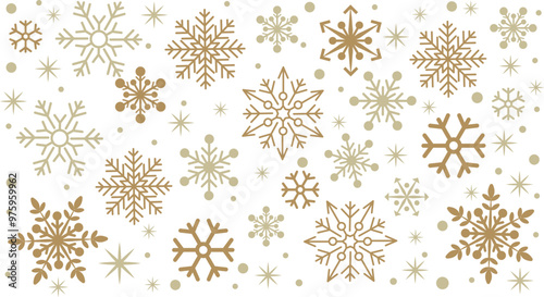 snowflakes on transparent background Decorative element for Christmas and New Year design. Vector graphics