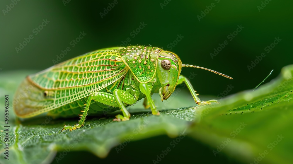 Fototapeta premium leafhopper close up wallpaper