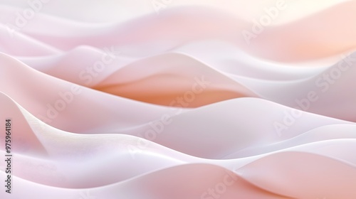 Serene Pastel Waves - Minimal Abstract Background Evoking Tranquility