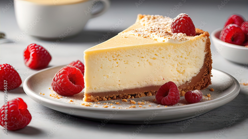 delicious raspberry cheesecake, no raspberry stripe on top of cheesecake