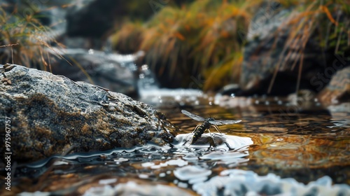 stonefly near river wallpaper