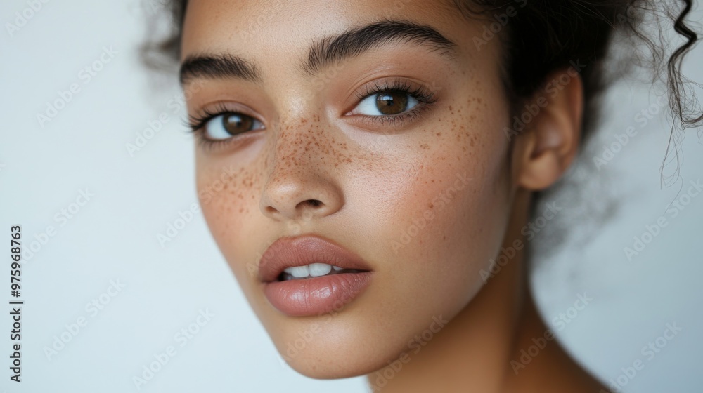 A young woman with natural makeup, dewy skin, and soft pink lipstick, creating a fresh and youthful look. Her expression is confident and bright. A young woman with natural makeup, dewy skin, and soft pink lipstick, creating a fresh and youthful look. Her expression is confident and bright.