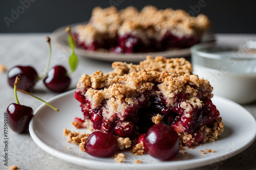 Cherry crumble photo