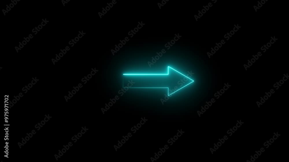 Horizontal left direction Glowing neon Arrow animation. Horizontal left direction Glowing neon Arrow animation.
