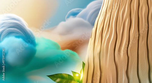 abstract background with nature theme, ai generated