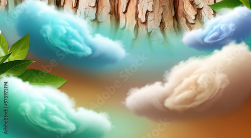 abstract background with nature theme, ai generated