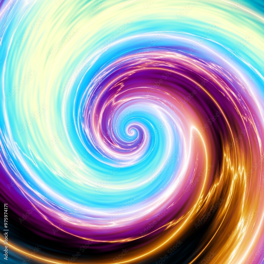 Obraz premium Groovy abstract rainbow swirl background.