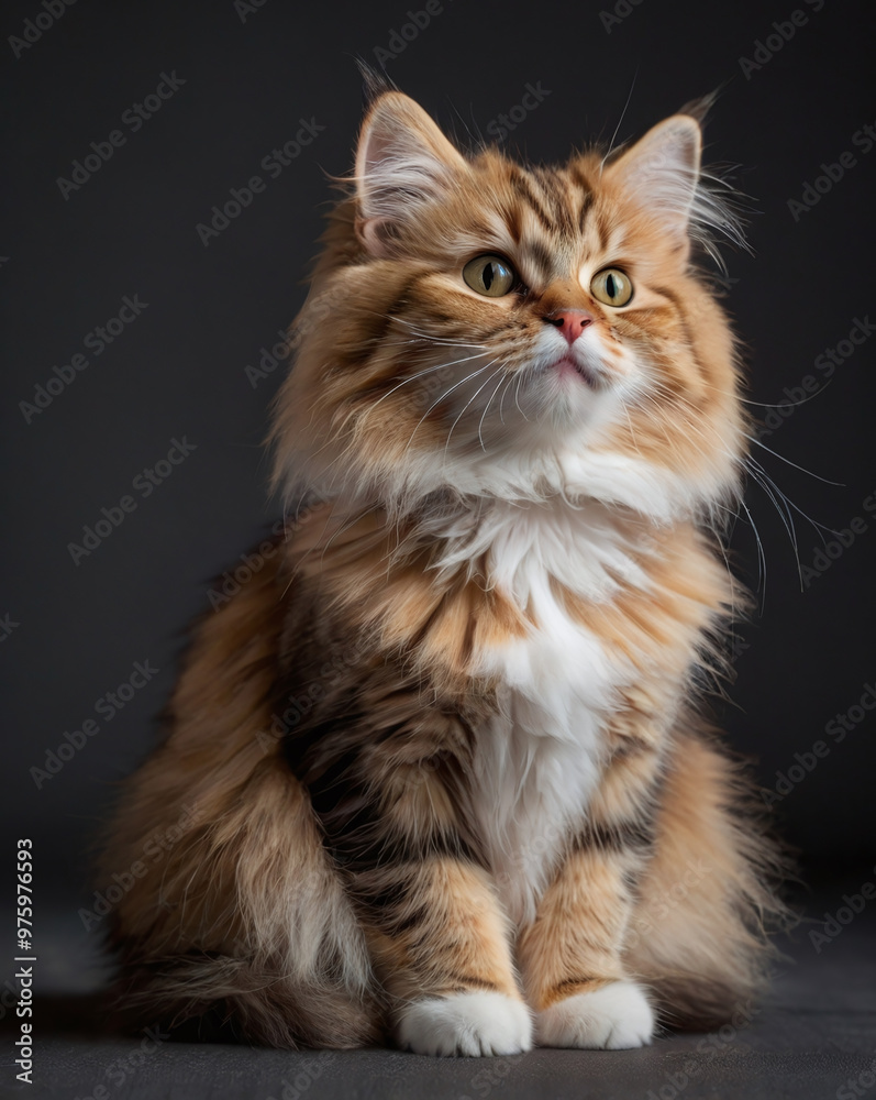 Adorable Fluffy orange ginger tabby kitten with bright green gray eyes: High-Resolution Close-Up of the cutest pet Adorable Fluffy orange ginger tabby kitten with bright green gray eyes: High-Resolution Close-Up of the cutest pet