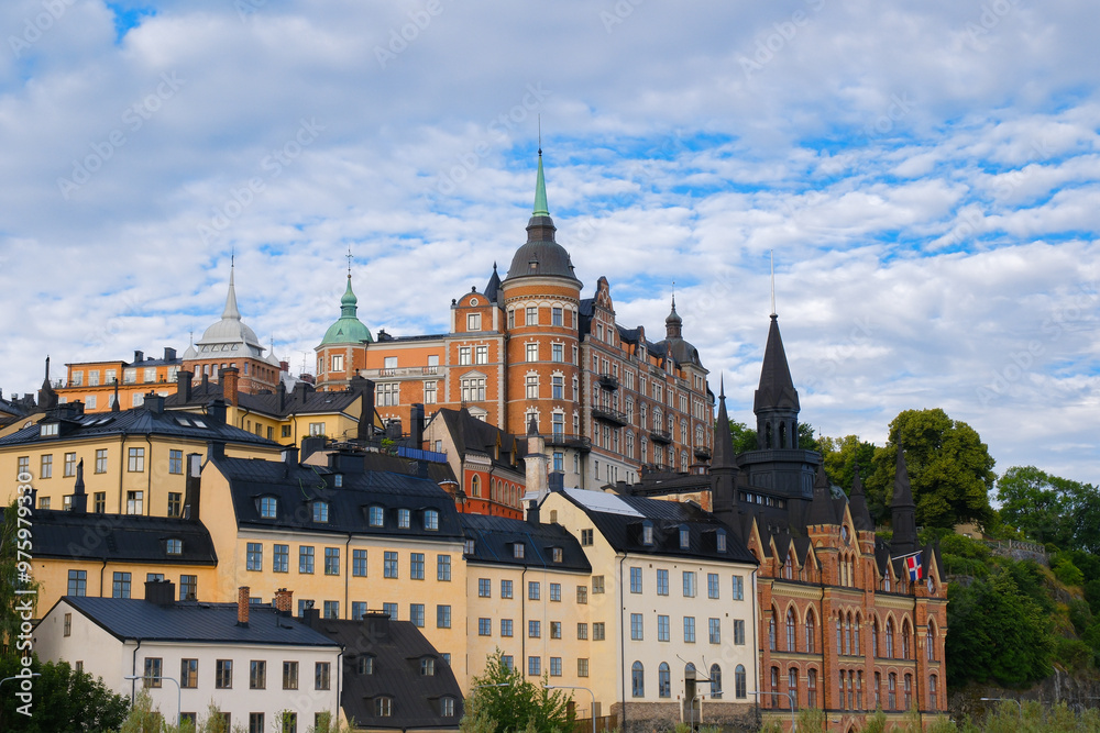 Obraz premium スウェーデン ストックホルム、セーデルマルム島の街並み