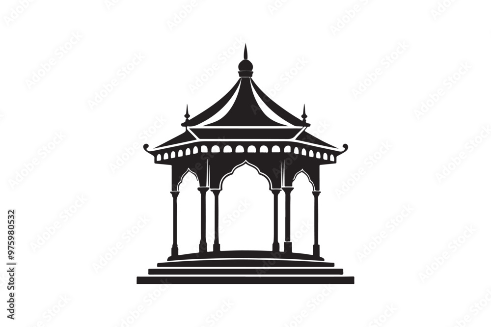 Pavilion silhouette vector illustration, Pavilion silhouette vector, Pavilion silhouette PNG Pavilion silhouette vector illustration, Pavilion silhouette vector, Pavilion silhouette PNG