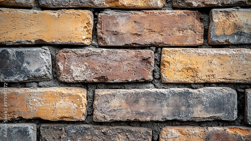 Close-up of a Weathered Brick Wall Close-up of a Weathered Brick Wall