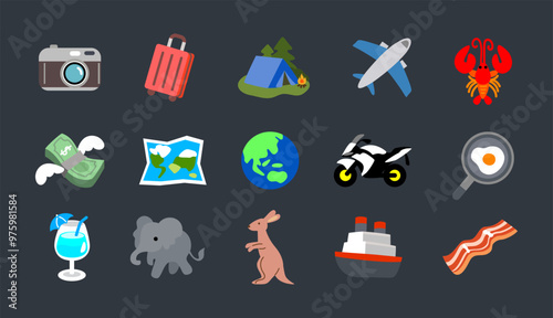 World Tourism Day Cartoon Emoji
