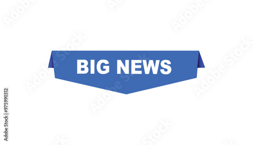 Big  news button web banner templates. Vector Illustration 
