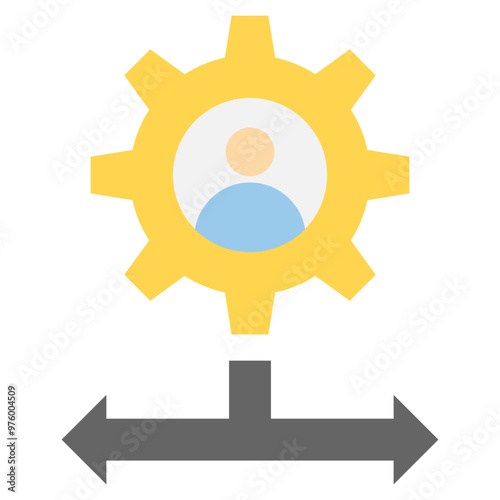 Decision making icon with flat style