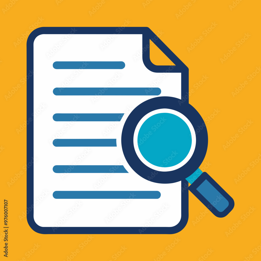 Document Icon with Magnifier Vector | High-Quality Searchable Graphics Document Icon with Magnifier Vector | High-Quality Searchable Graphics