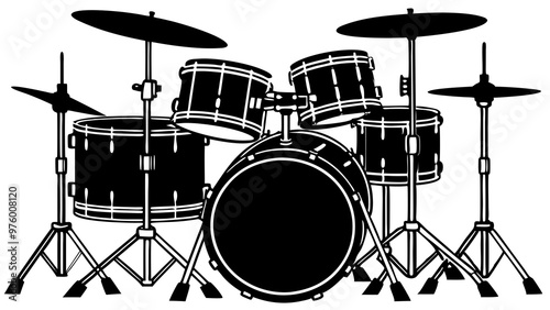 drum-kit-silhouette-vector-illustration