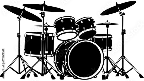 drum-kit-silhouette-vector