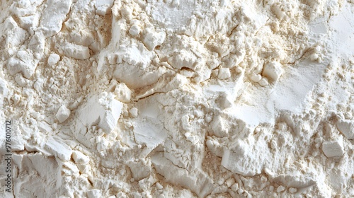 Close-up Texture of White Powdered Flour photo