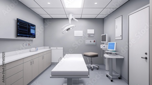 Modern Hospital Examination Room Interior