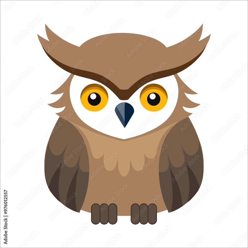eagle owl bird on a white background eagle owl bird on a white background