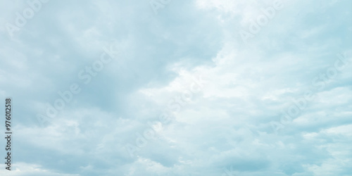 cloud closeup blue soft winter effect canvas use love over the air view sunny sky blue light watercolor background. Aquarelle painting brush effect card paper textured canvas cloudy smoke space for te