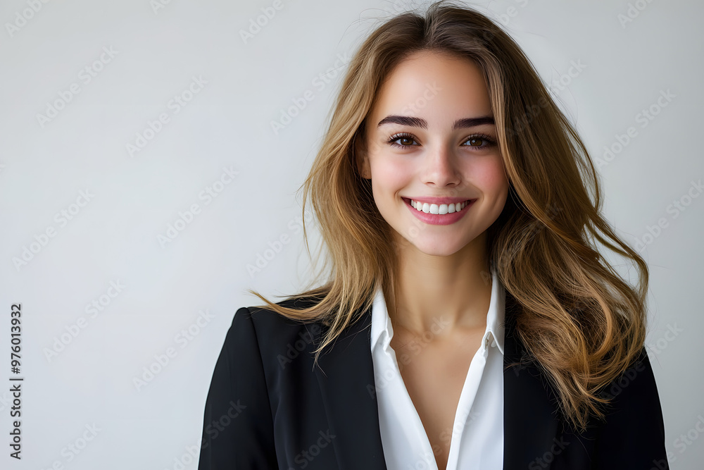 portrait of a smiling business woman over clear background portrait of a smiling business woman over clear background