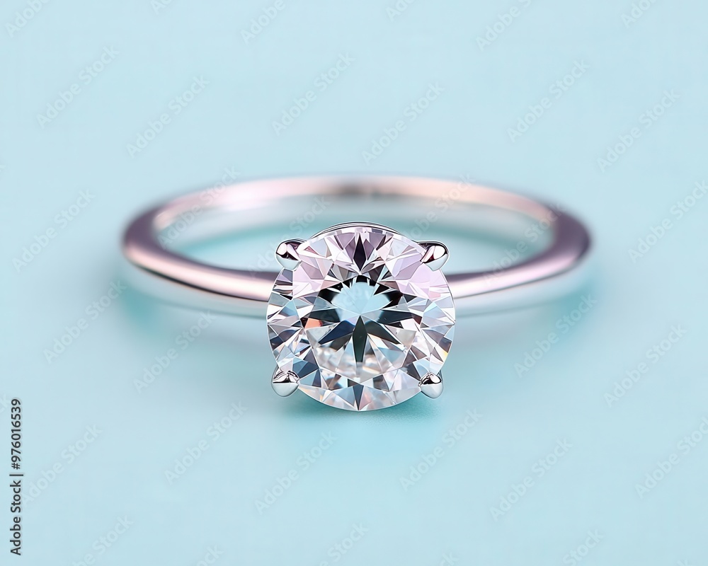 A round diamond engagement ring isolated on a clean background, with the gemstone s clarity in sharp focus engagement ring, gemstone, clarity A round diamond engagement ring isolated on a clean background, with the gemstone s clarity in sharp focus engagement ring, gemstone, clarity