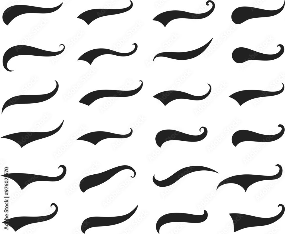 Swoosh and swash tails collection. Vector Swoosh and swash tails collection. Vector