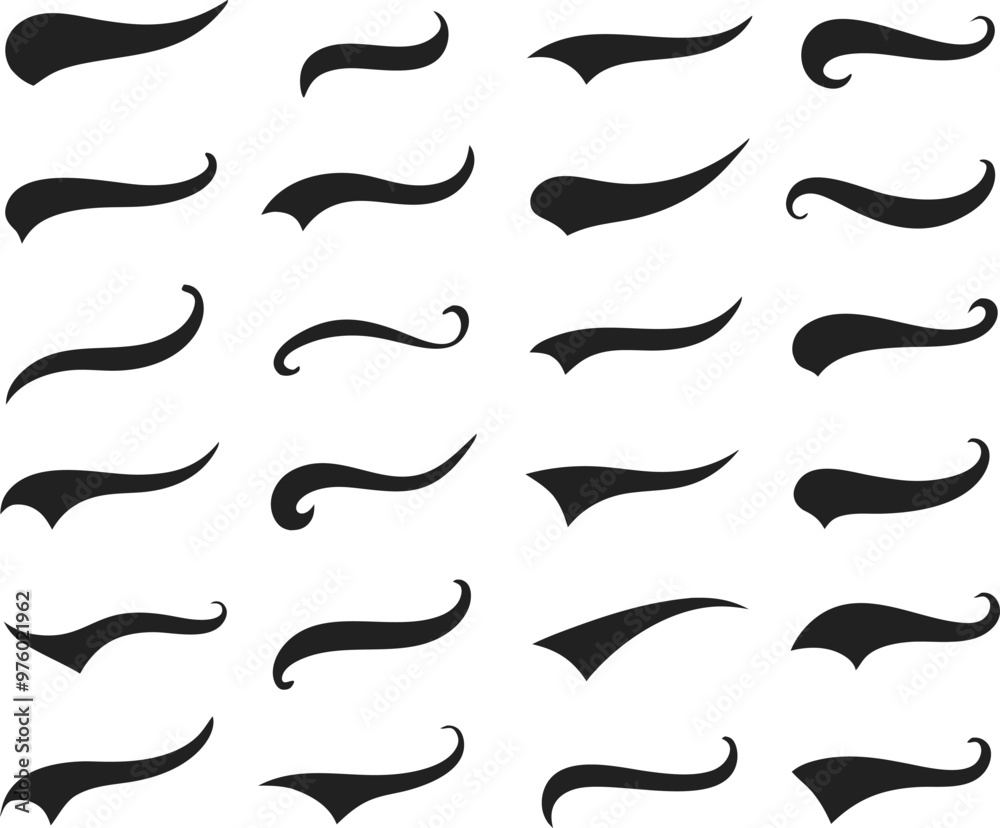 Swoosh and swash tails collection. Vector Swoosh and swash tails collection. Vector